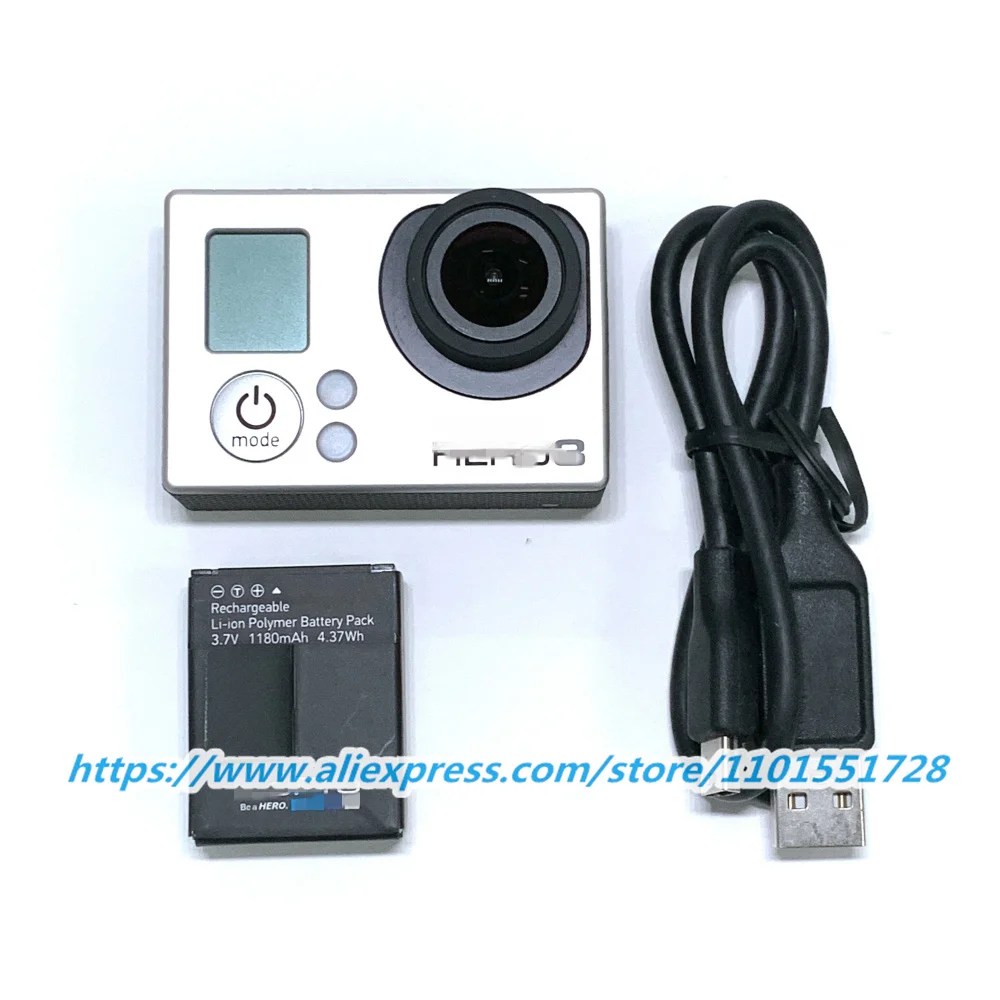 

100%Original For GoPro HERO3 Hero 3 silver Edition Adventure Camera+Battery+ charging data cable