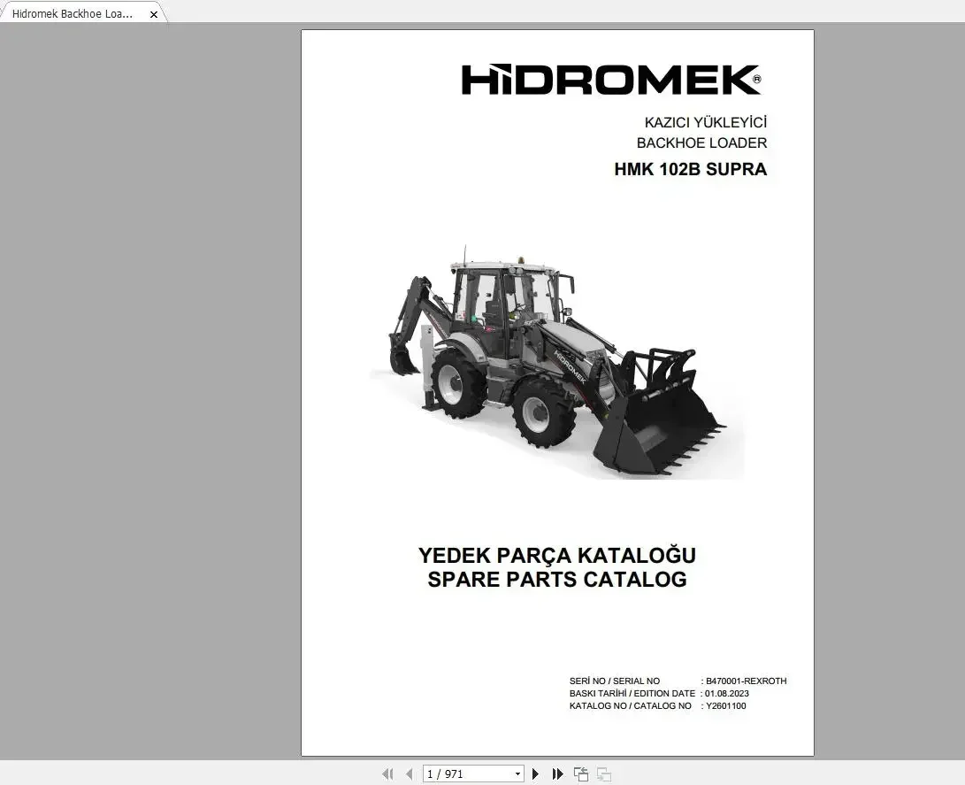 Фото TruckEPC3 Hidromek Machinery Обновленный до каталога запасных частей 12.2023 PDF №2
