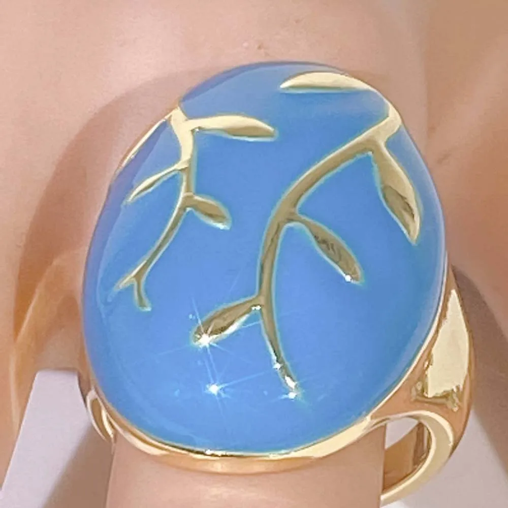 Женское кольцо с опалом из нержавеющей стали вращающимся 2024