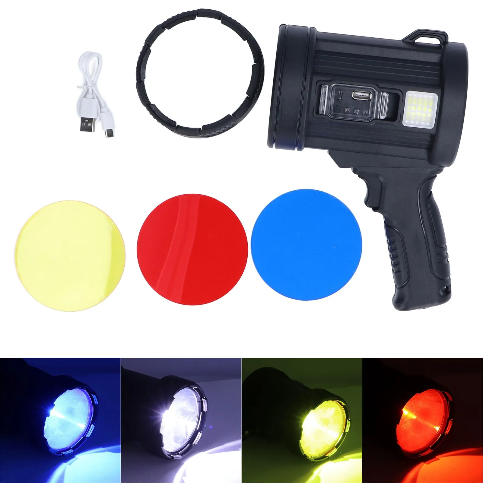 

Spotlight Flashlight Energy Saving Environmental Protection Smart Battery Display Flash Light