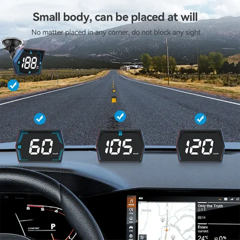 USB автомобильный HUD головной дисплей цифровой спидометр GPS измеритель скорости KMH MPH дисплей для грузовика мотоцикла автозапчасти аксессуары