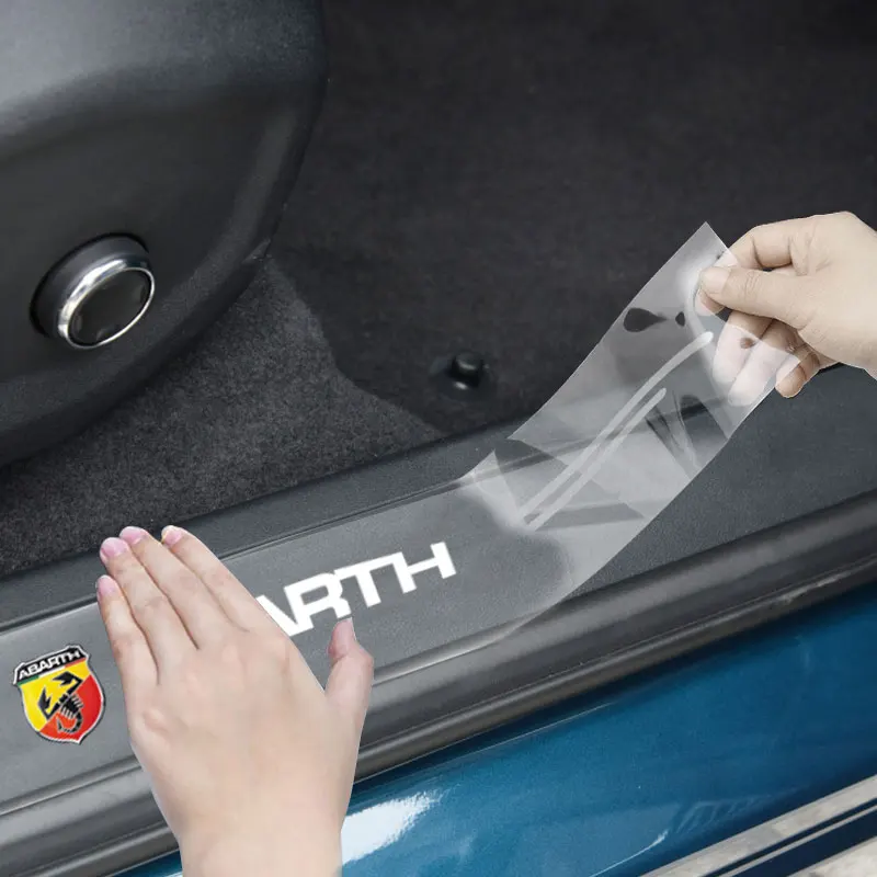 4pcs Car Transparent Threshold Pedal Protection Stickers Goods For Renault Koleos Clio Laguna 2 Megane 3 Duster Logan Captur |