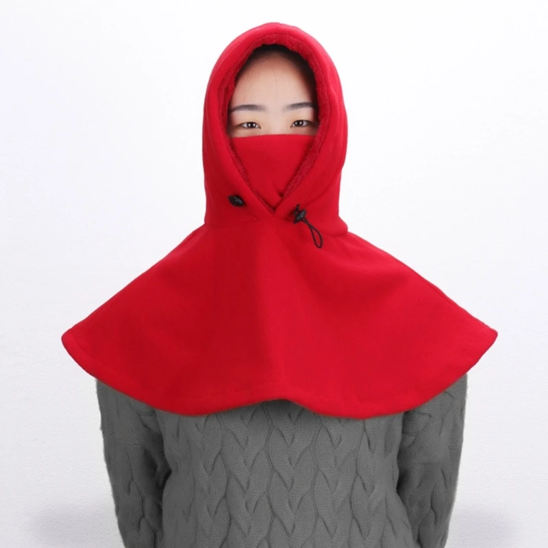 

Зимняя флисовая шапка для мужчин, шапка для защиты шеи, Женская Мужская Толстая Флисовая теплая шапка на плечо, Балаклава, маска, шапка