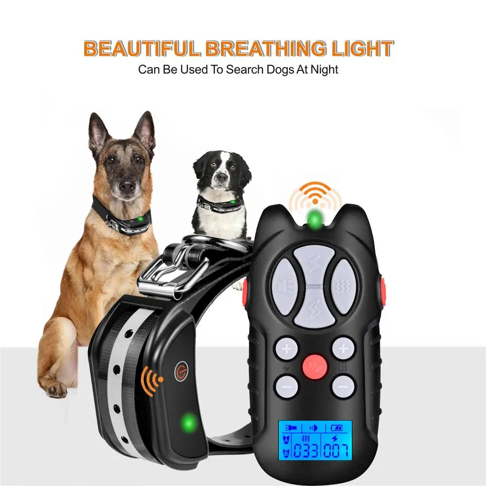 Dt102 Dog Training  Collar Dog Shock Collar Rechargeable Waterproof Dog Collar Safe For Dogs