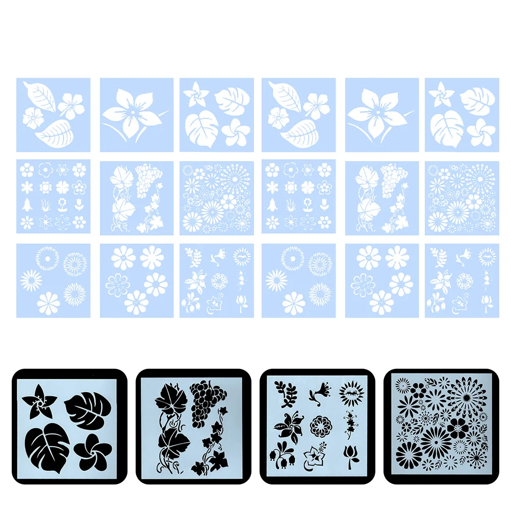 

18pcs Chic Hollow Creative Drawing Stencils Painting Templates DIY Drawing Template