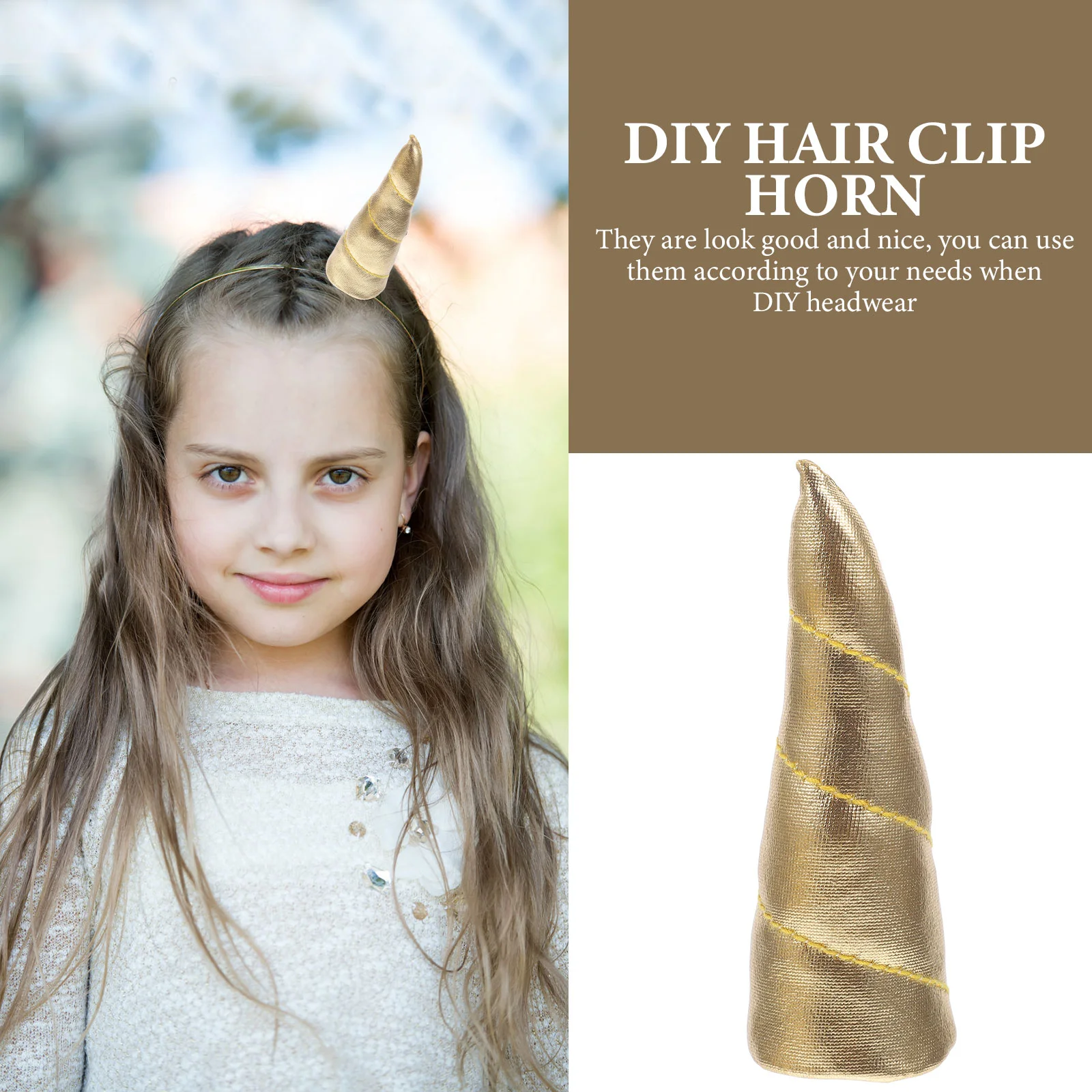 

10 Pcs Unicorn Horn Accessories Hair Clip Decor Decorate DIY Material Costume Accessory Cloth Compact Fake Handcrafted Child