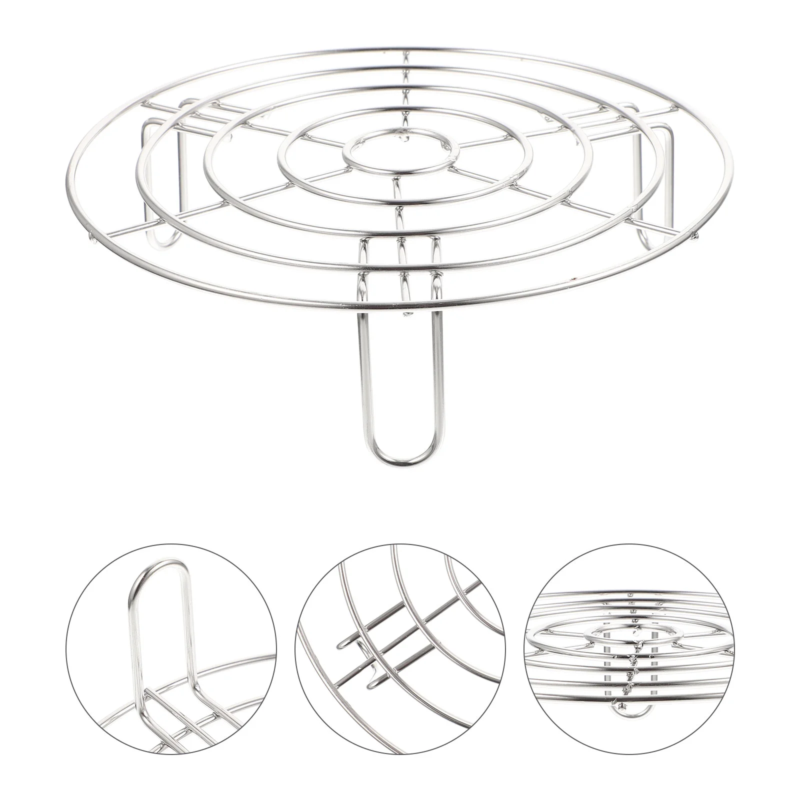 

Practical Wok Rack Stainless Steel Steaming Rack Heat-resistant Cooling Rack Camping Supply