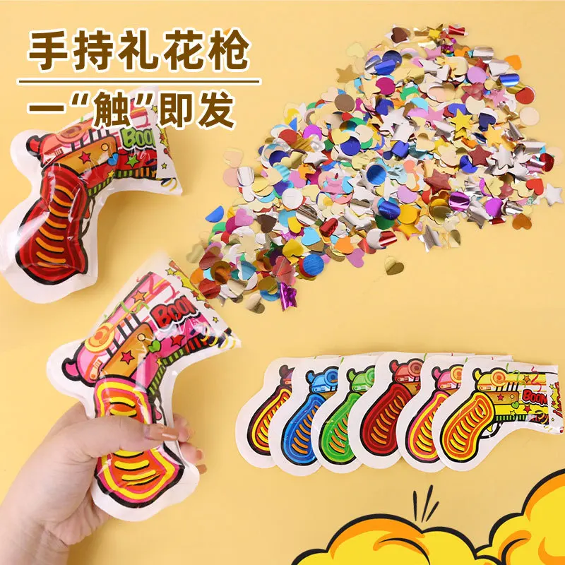 

Automatic inflatable flower gun spray aluminum film balloon pistol toy 20 birthday party props salute handheld