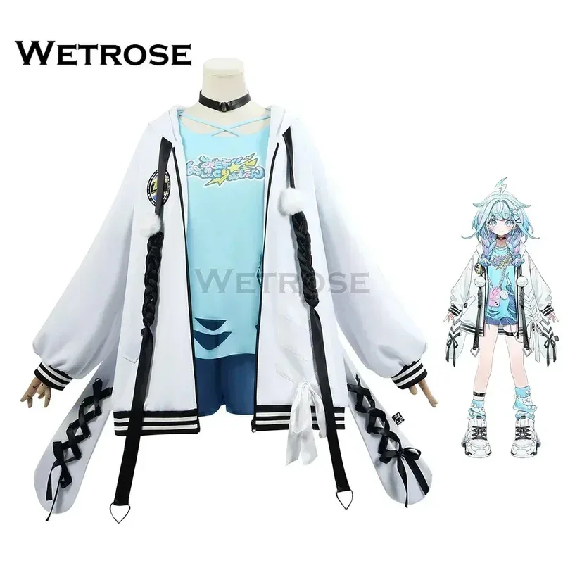 Фото didi 211【Wetrosse】 Mizumiya Su Косплей Пальто Одежда FLOW GLOW Holo Vtuber Hololive Dev Is Outfit Хэллоуин Полный комплект парика №1