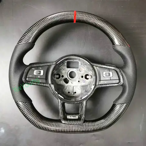 Для VW Volkswagen Golf 7 Rline GTI GTS GTD GTE Polo GTI Scirocco Touran T-ROC Tiguan 100% рулевое колесо из настоящего углеродного волокна