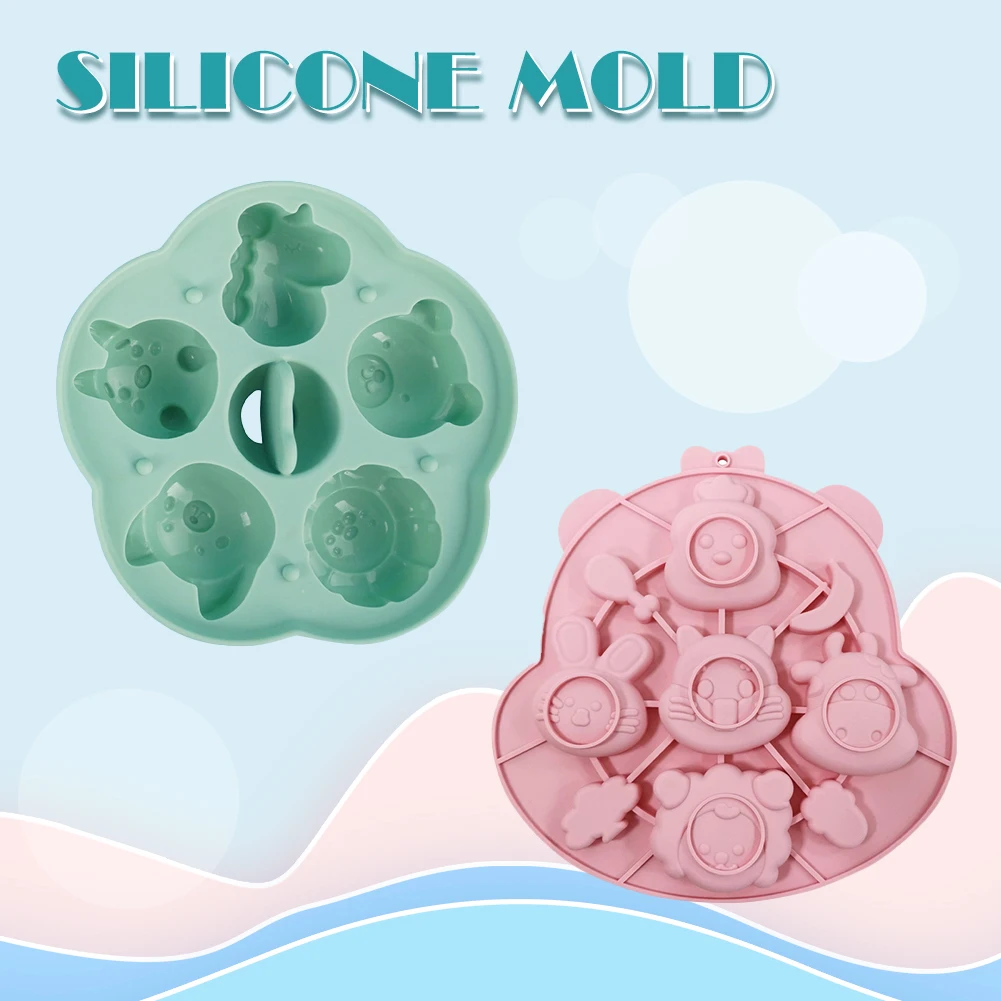 

Food Silicon Mold Food Grade Baby DIY Silicone Cute Animals Shape BPA Free Scented Candle Baking Jelly Decoration Tools Kitchen