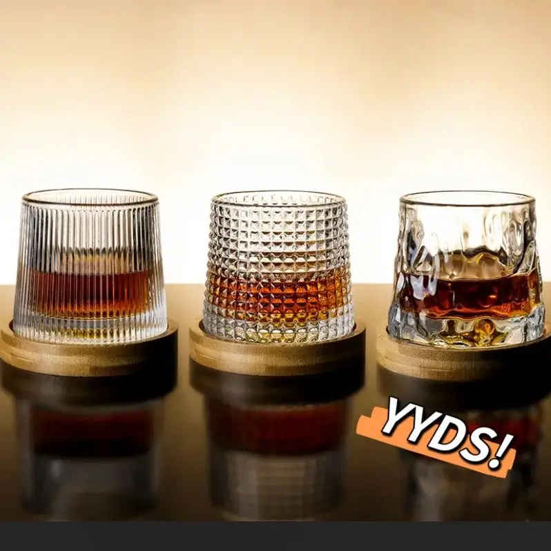 

Tumbler crystal cup spinning spinning foreign wine glass