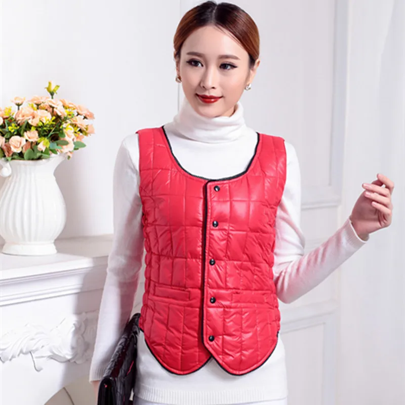 

Autumn Winter Women Plush Down Coats Girls Sleeveless Pink Black Vest Large Size Button Up Short Cute Down Vests 4xl Outerwear