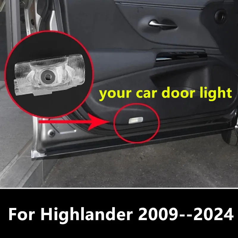 

2 шт., аксессуары для проектора автомобильных дверей, для Toyota Highlander XU50 XU70 2009 2010 2011-2012