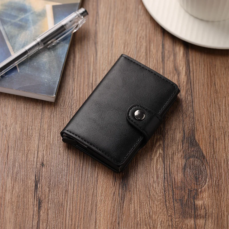 Винтажный Мужской Кошелек Из Алюминиевого Сплава С RFID-блокировкой