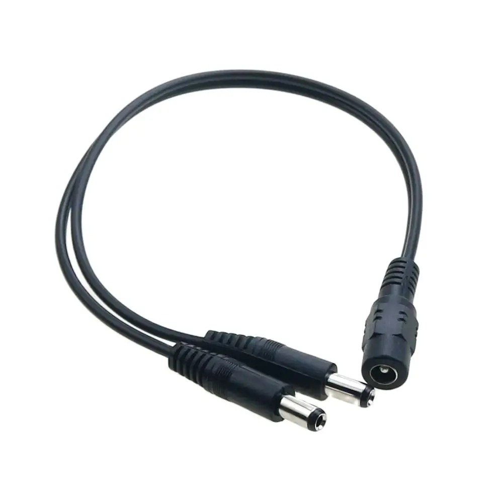 

2-сторонний кабель адаптера питания постоянного тока 1/2 X, 5 мм, разветвитель с 2 штекерами на 1 гнездом, разъем-удлинитель для светодиодной ленты видеонаблюдения стандарта T1