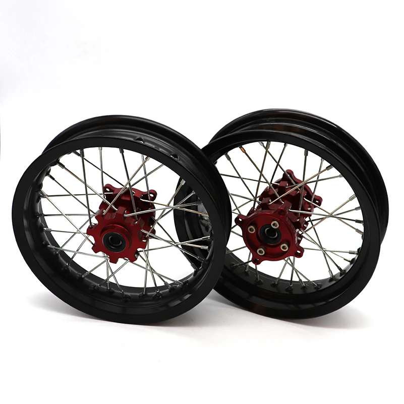 

Диски для питбайка, отверстие 15/12 мм, 3,00x14 дюймов и 2,50-14 дюймов, заднее и переднее колесо с ступицей с ЧПУ, велосипед для бездорожья CRF Kayo BSE Apollo, часть