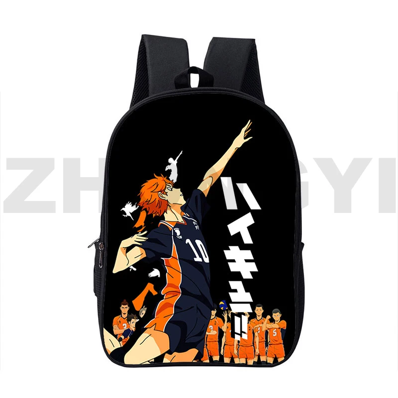 

Cute Canvas Haikyuu Karasuno Nekoma 3D Backpacks for Student Teenager Laptop Nylon Mochila 16 Inch Large Capacity Anime Backpack