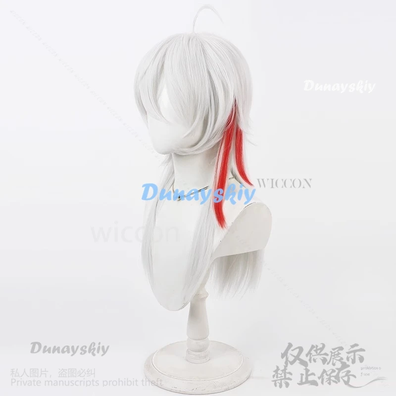 Аниме игра Wuthering Waves Zani косплей костюм серебристо-белый мелированный красный