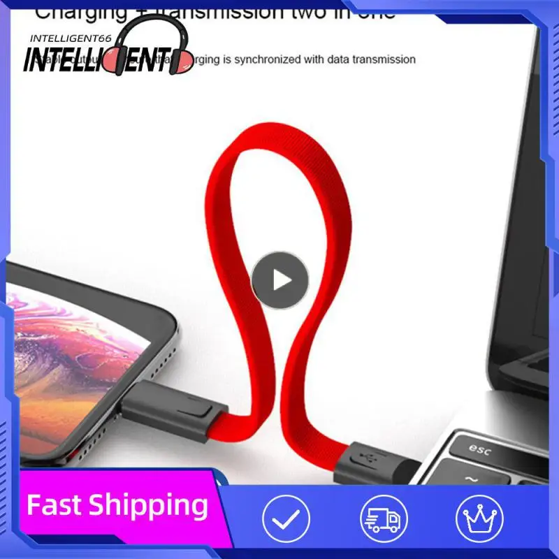 

Hanging Rope Design Durable Mobile Phone Charging Line Selection Of Precision Nylon Braided Cable For Charging 30cm Short Cable
