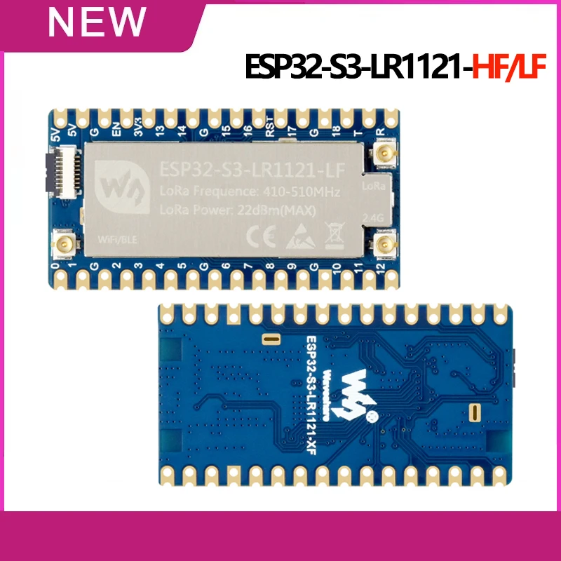Фото Плата разработки Waveshare ESP32-S3 LoRa LR1121 с RF-чипом третьего поколения, поддержка Sub-GHz/2.4GHz LoRa ESP32-S3-LR1121-HF №1