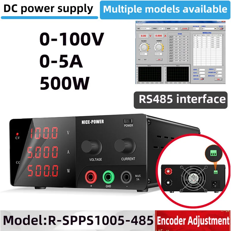 Регулируемый источник питания постоянного тока с интерфейсом RS485, 60 в, 10 А, 30 В, 20 А Регулируемый источник питания постоянного тока с интерфейсом RS485, 60 в, 10 А, 30 В, 20 А