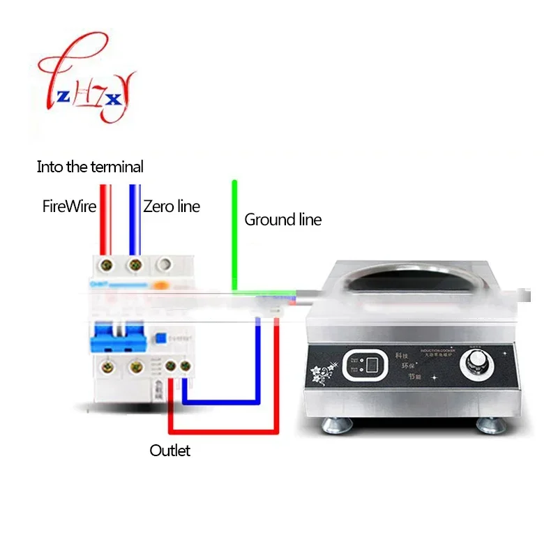 Коммерческая электромагнитная духовка вогнутая индукционная плита мощность 5000