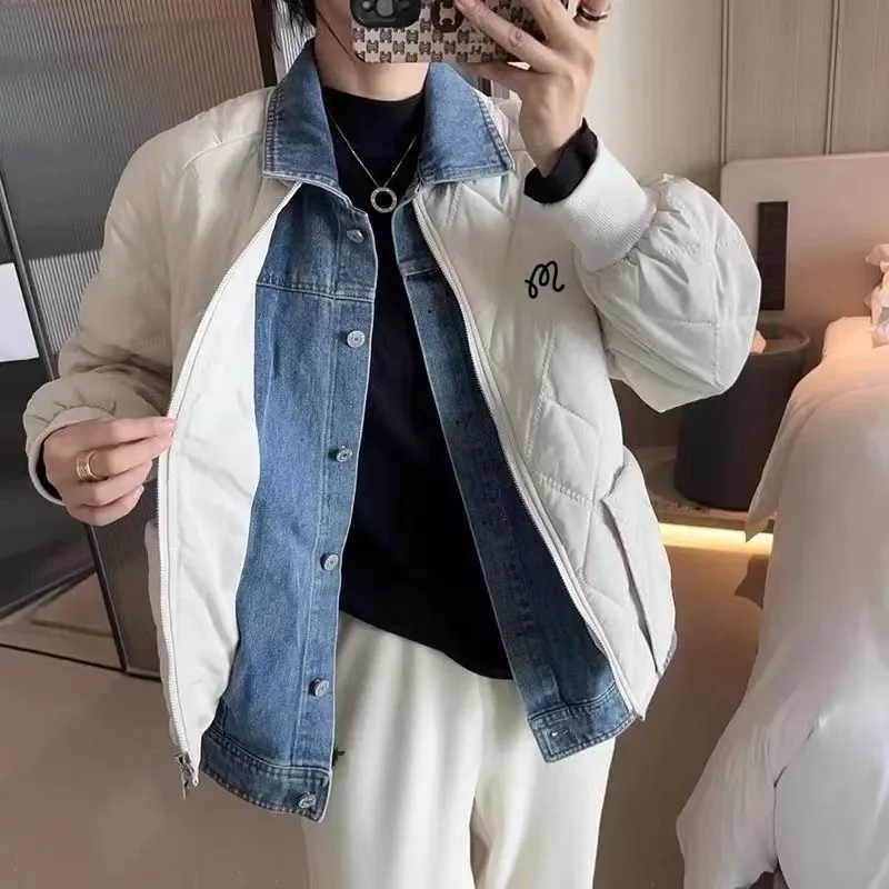 

2023 Golf Wear Women Fake Two Denim Shirts New Jacket Korean Golf Padded Women's Golf Clothes Winter Golf Wear Women Golf Jacket