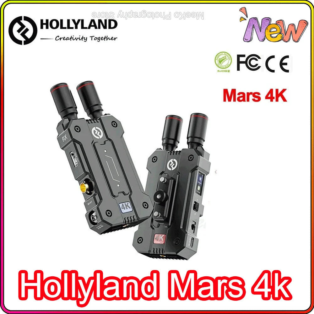 

Hollyland Mars 4k Video Transmission System with SDI HDMI 0.06s Latency 450ft for Videographer Photographer Filmmaker Studio