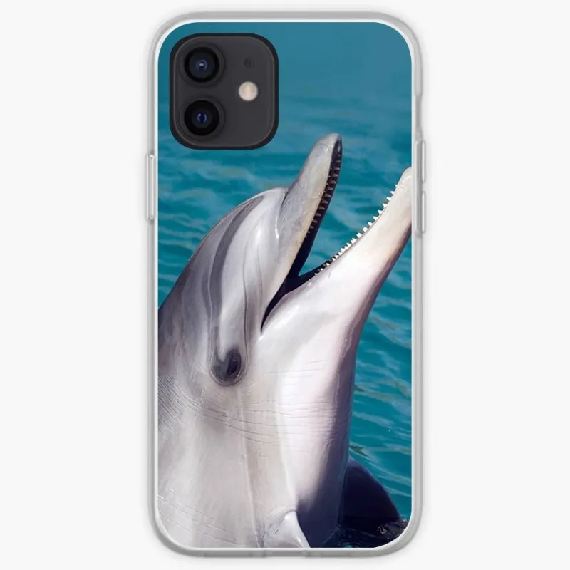 Sea Dolphin Cute Whale Phone Case For IPhone 14 13 12 11 XS X 8 7 6 Plus Mini Pro Max SE 2022 Soft Transparent Phone Cover