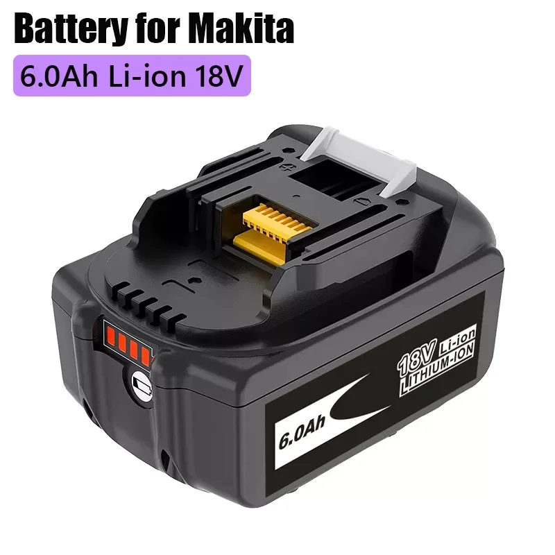 

Аккумуляторная батарея BL1860, 18 в, 6000 мАч, литий-ионная батарея для Makita 18 в, аккумулятор BL1840, BL1850, BL1830, BL1860B, LXT 400 + зарядное устройство