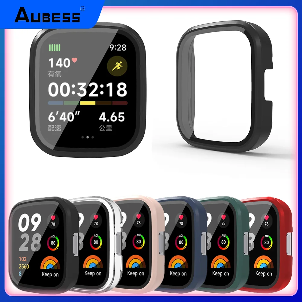 

For Redmi Watch 3 Protective Case Tempered Tempered Film One Piece Case Protector Cover Protective New Style Protective Screen