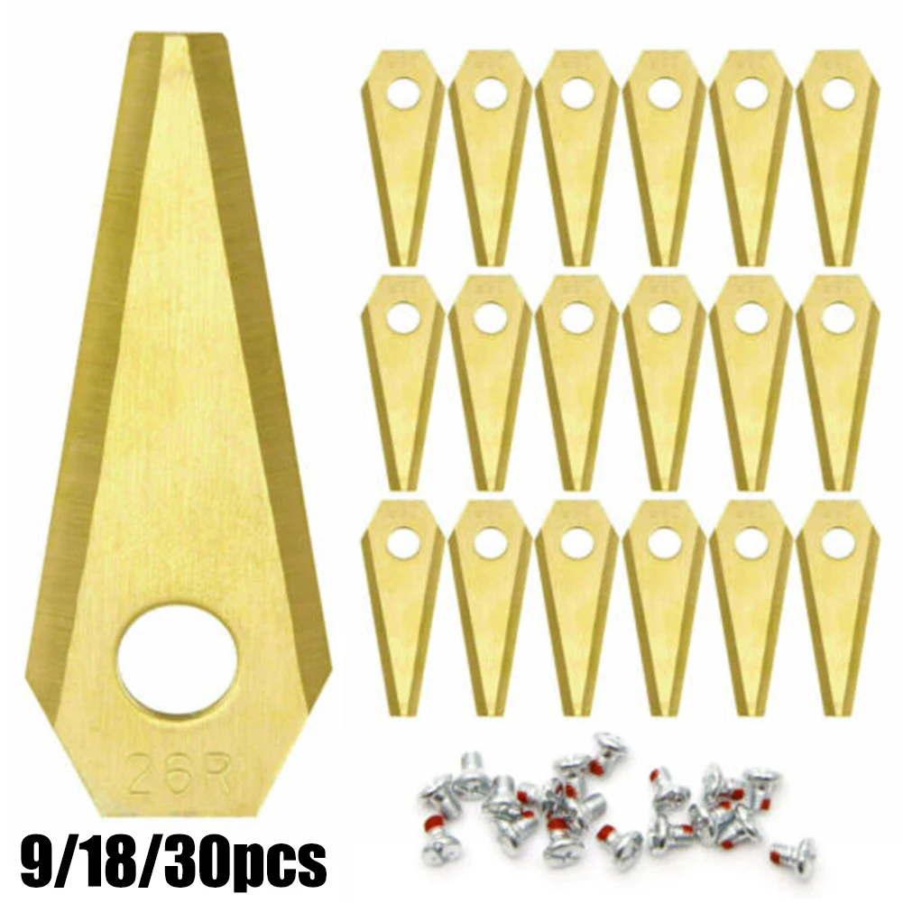 9/18/30pcs Lawn Mower Blades Metal Replacement Blade For Bosch Indego Robotic Lawnmower Blades Garden Power Euipment