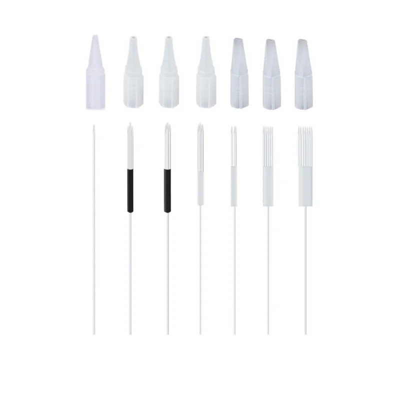 

Traditional Disposable Sterilized Professional Tattoo Needles For Tattoo Eyebrow Pen Machine Permanent Makeup Kit PMU Needles