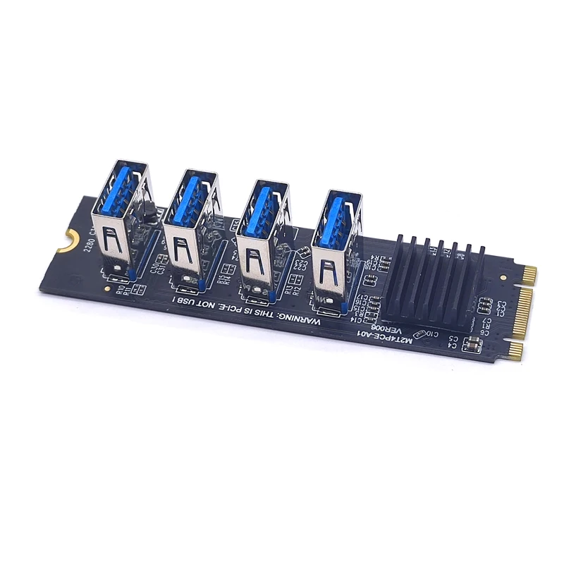 Карта Riser M.2 M2 NGFF NVME к PCIE PCI Express X16 от 1 до 4 портов USB 3 0 усилитель слота концентратор