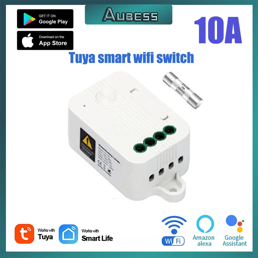 

Tuya Smart Switch 10A Wifi Smart Switch Timer Wireless Switches Smart Home Automation Compatible with Alexa Google Home