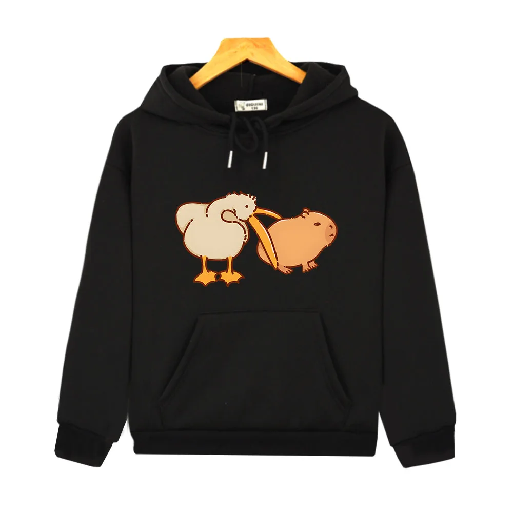 

Pelican and Capybara Hoodies Very Cute Sweatshirt Boy Girl Long Sleeves Tops Children Baby Clothing Y2k Clothes Pullover for Kid