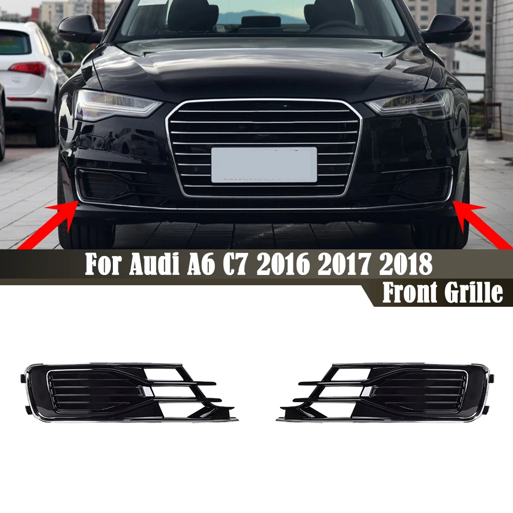 

Левый Правый передний бампер, противотуманная решетка для Audi A6 C7 2016 2017 2018 4G0807681AD 4G0807682AD