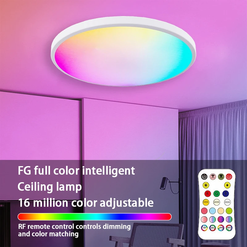 

LED Smart Dimmable Ceiling Light Lighting RGB CW Remote Control Ceiling Lamps Round Led Ceiling Lightsfor Bedroom Living Room