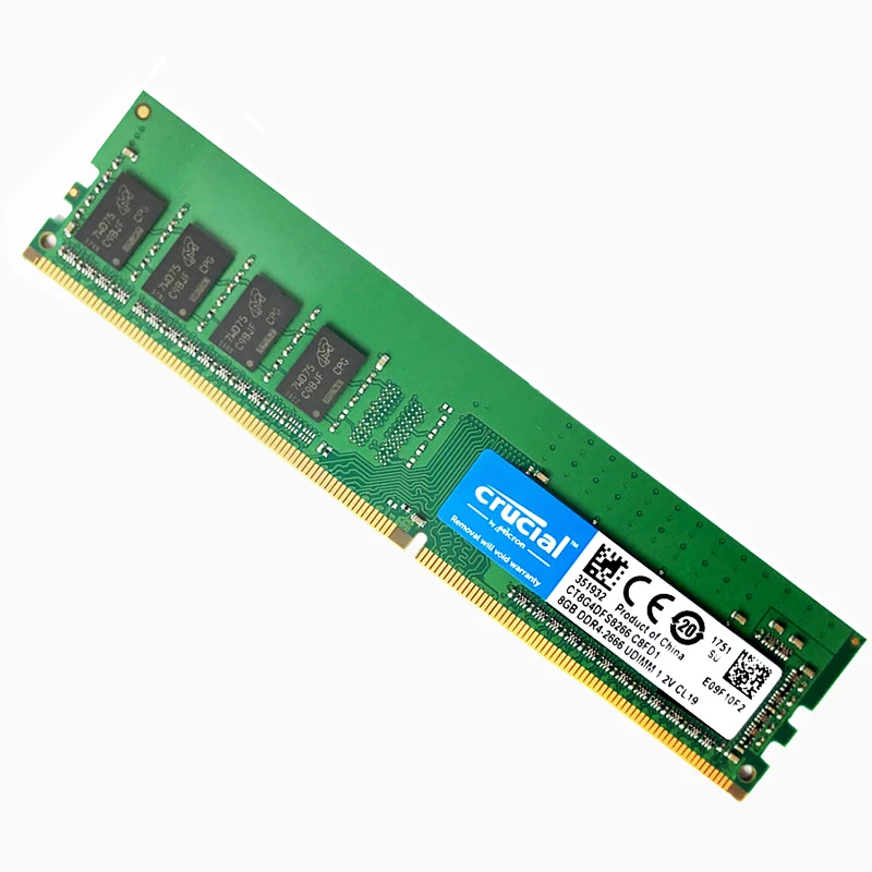Оперативная память Crucial DDR4 4 ГБ 8 16 для настольного компьютера 2133 МГц 2400 2666 PC4 17000