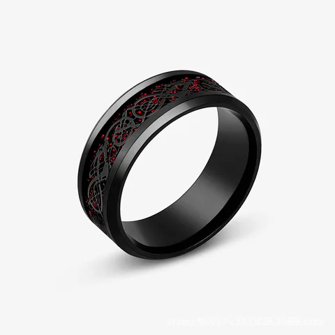 Мужское обручальное кольцо Bague Homme с драконом из нержавеющей стали