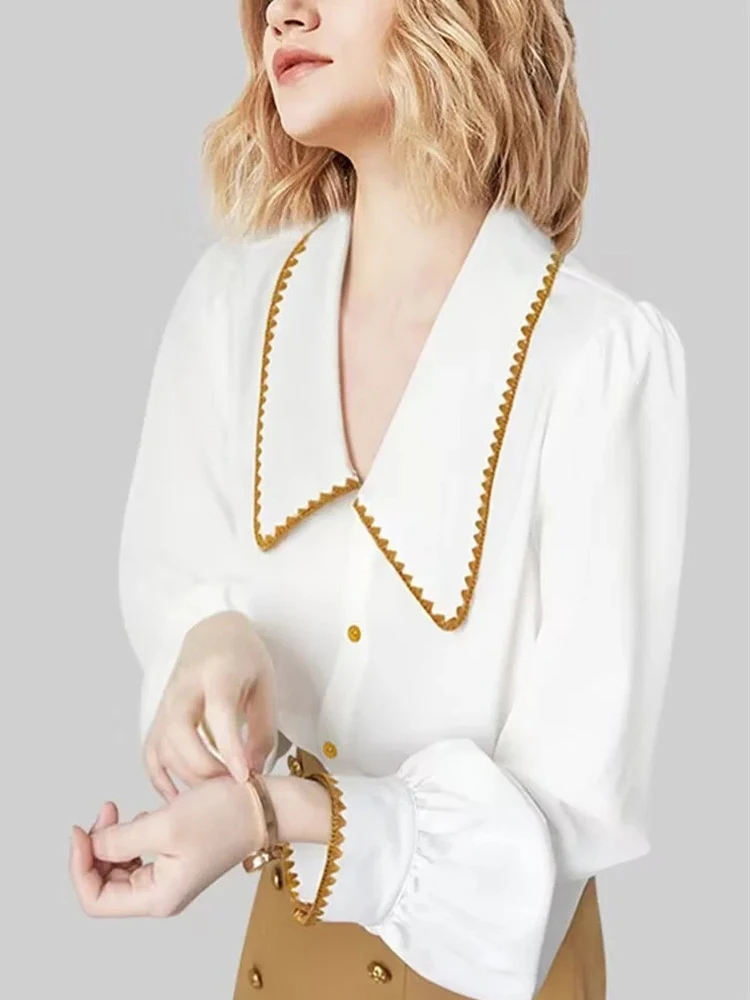 

GOPLUS White Tops Summer Women's Shirt Elegant Blouses Long Sleeve Tee Koszula Damska Elegancka Chemise Blanche Femme C60598