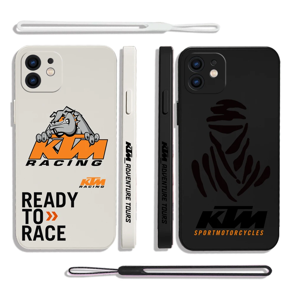 

Motorcycle K-KTM Phone Case For Samsung Galaxy S23 S22 S21 S20 Ultra Plus FE S10 4G S9 S10E Note 20 10 9 Plus With Lanyard Cover