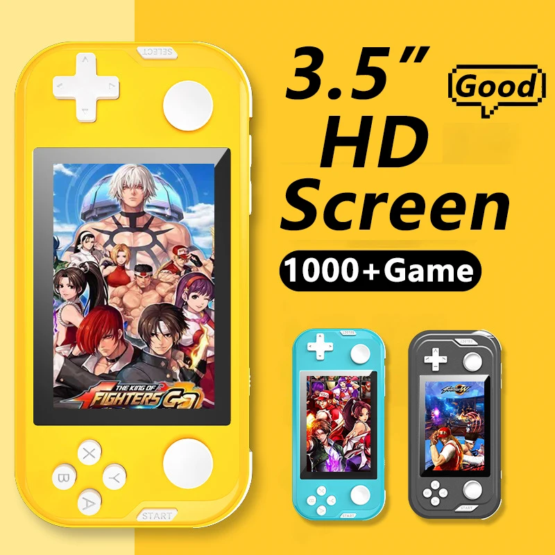 

2023 NEW Classic Retro Arcade RS-55 3.5" HD Screen 1000+ Games 6 Big Emulators For GBA NES SFC Children's Handheld Game Console