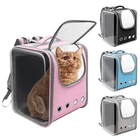 transparent carrier for cat backpack transport foldable shoulder bag breathable travel space capsule cage cats pet products
