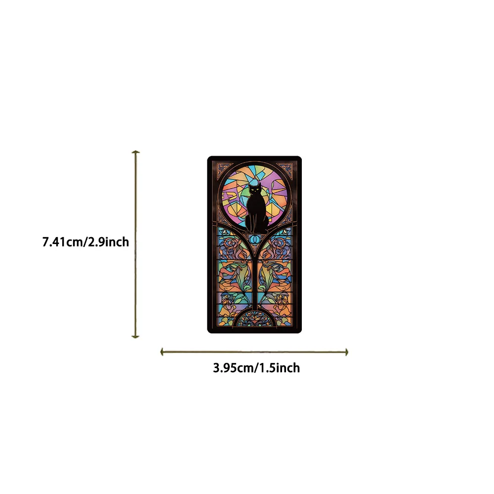 10/50 шт. темный готический собор стеклянная Кошка наклейки Телефон сделай сам