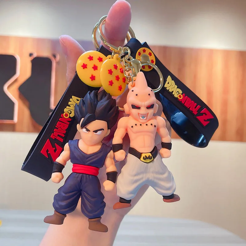 

Cartoon Anime Dragon Ball PVC Keychain Car Keychain Bag Pendant Accessories Dragon Ball Z Figures Toys Doll Pendant Key Ring