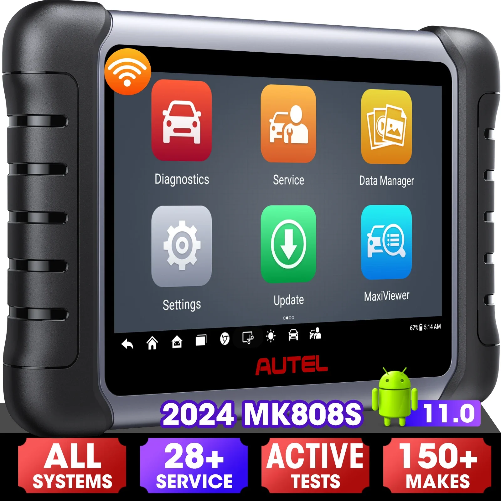 Autel MaxiCOM MK808 OBD2 Автомобильный диагностический сканер со всеми функциями системы и