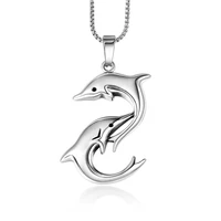 darhsen stainless steel male men dolphin necklaces pendants 55cm chain fashion jewelry new of 2020