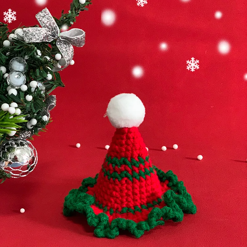 Новая вязаная рождественская шапка с милым домашним животным осенне-зимняя